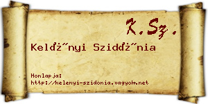 Kelényi Szidónia névjegykártya
